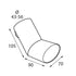 Ornament toba esapament curbat TS-41 din otel inoxidabil lustruit racordare Ø43-56mm